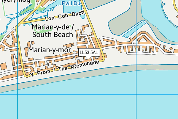 LL53 5AL map - OS VectorMap District (Ordnance Survey)