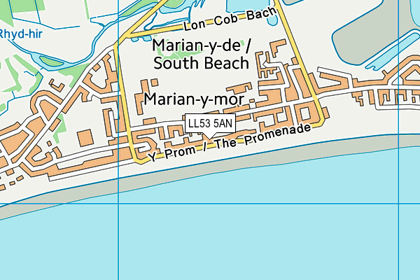 LL53 5AN map - OS VectorMap District (Ordnance Survey)