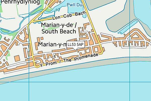 LL53 5AP map - OS VectorMap District (Ordnance Survey)