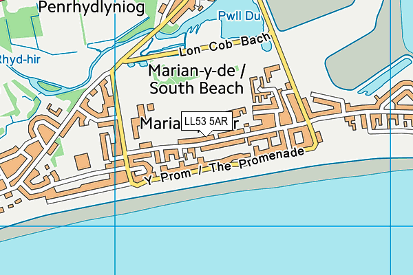 LL53 5AR map - OS VectorMap District (Ordnance Survey)