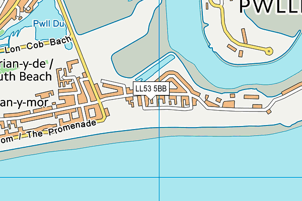 LL53 5BB map - OS VectorMap District (Ordnance Survey)