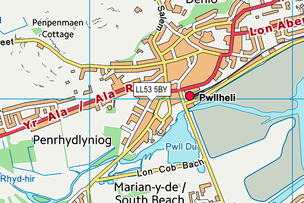 LL53 5BY map - OS VectorMap District (Ordnance Survey)