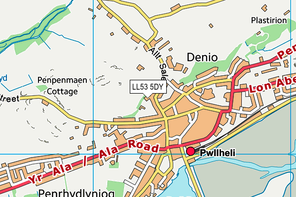 LL53 5DY map - OS VectorMap District (Ordnance Survey)
