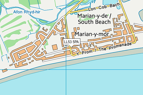 LL53 5PA map - OS VectorMap District (Ordnance Survey)