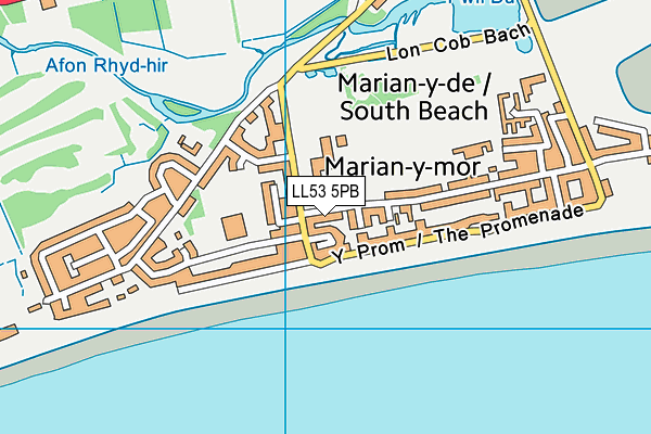 LL53 5PB map - OS VectorMap District (Ordnance Survey)