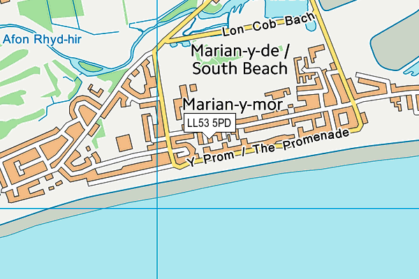 LL53 5PD map - OS VectorMap District (Ordnance Survey)