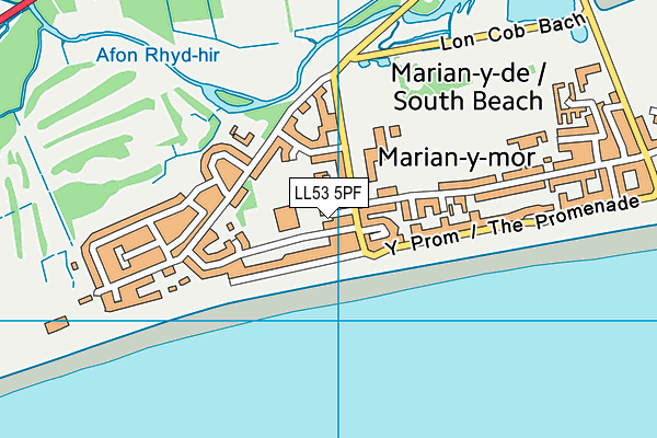 LL53 5PF map - OS VectorMap District (Ordnance Survey)