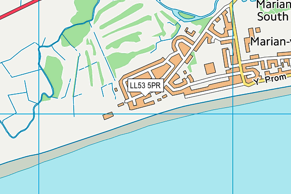 LL53 5PR map - OS VectorMap District (Ordnance Survey)