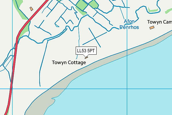 LL53 5PT map - OS VectorMap District (Ordnance Survey)