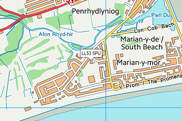 LL53 5PU map - OS VectorMap District (Ordnance Survey)