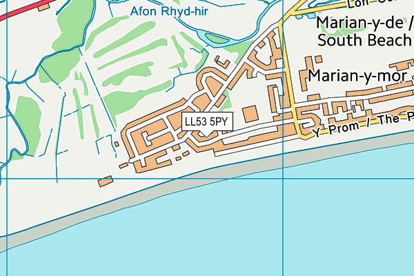 LL53 5PY map - OS VectorMap District (Ordnance Survey)