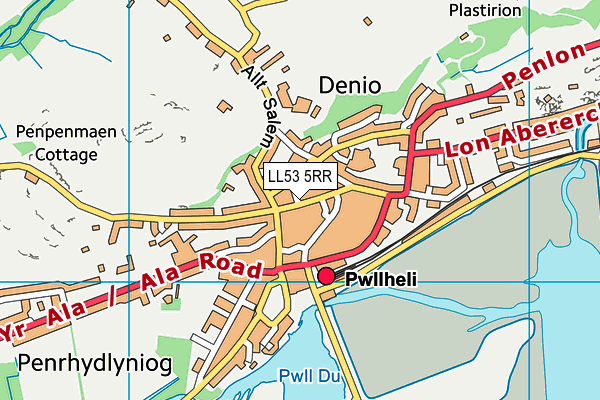 Map of GENIUS (PWLLHELI) LIMITED at district scale