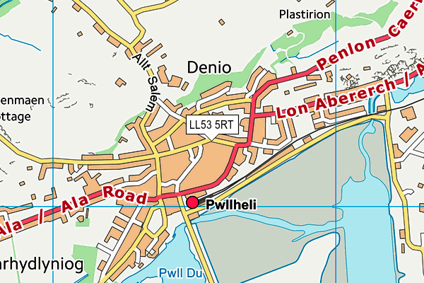 Map of LLECHEN LLYN SLATE LIMITED at district scale