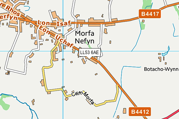 LL53 6AE map - OS VectorMap District (Ordnance Survey)