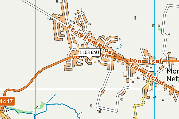 LL53 6AU map - OS VectorMap District (Ordnance Survey)