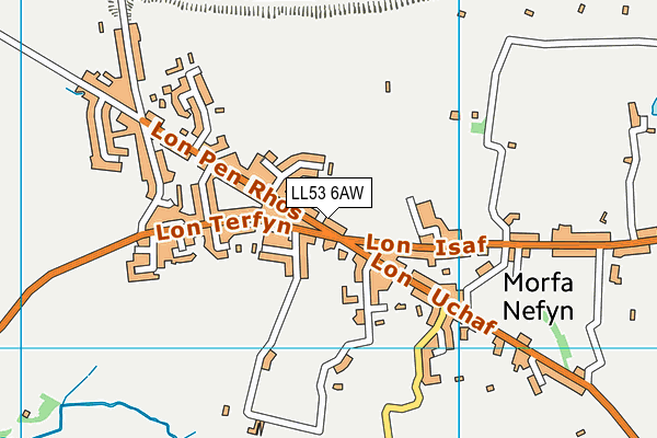 LL53 6AW map - OS VectorMap District (Ordnance Survey)