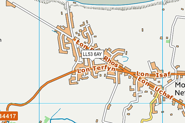LL53 6AY map - OS VectorMap District (Ordnance Survey)