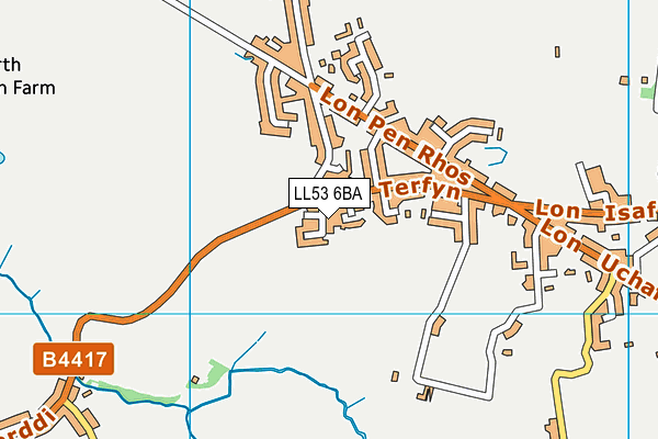 LL53 6BA map - OS VectorMap District (Ordnance Survey)