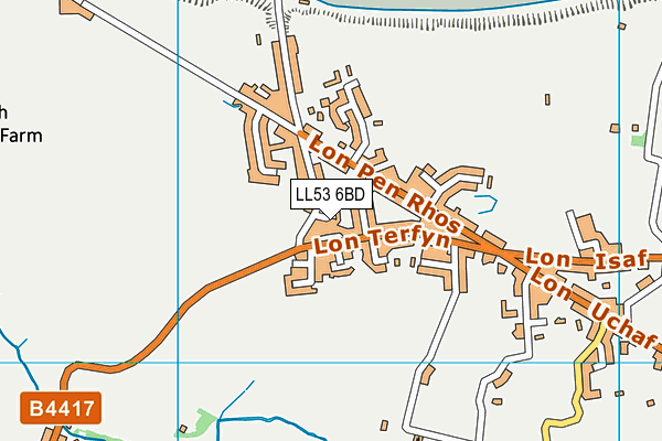 LL53 6BD map - OS VectorMap District (Ordnance Survey)