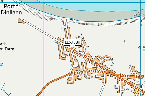 LL53 6BH map - OS VectorMap District (Ordnance Survey)