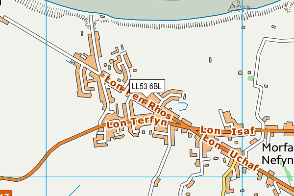 LL53 6BL map - OS VectorMap District (Ordnance Survey)