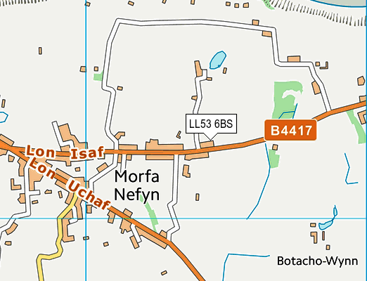 LL53 6BS map - OS VectorMap District (Ordnance Survey)