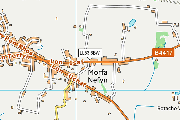 LL53 6BW map - OS VectorMap District (Ordnance Survey)