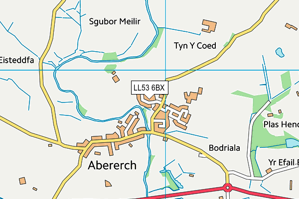 LL53 6BX map - OS VectorMap District (Ordnance Survey)