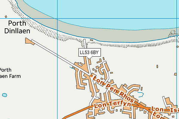 LL53 6BY map - OS VectorMap District (Ordnance Survey)