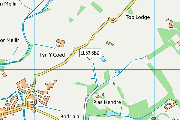 LL53 6BZ map - OS VectorMap District (Ordnance Survey)