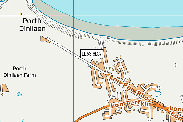 LL53 6DA map - OS VectorMap District (Ordnance Survey)