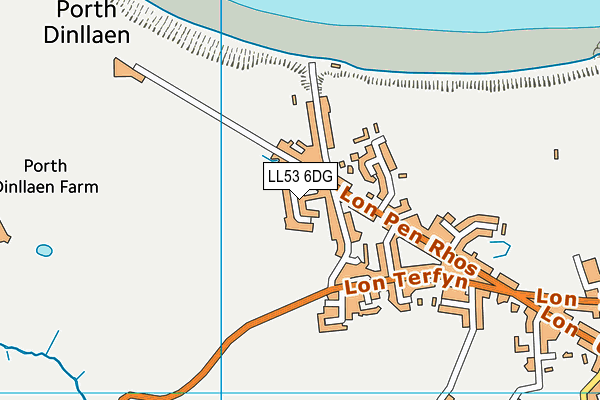 LL53 6DG map - OS VectorMap District (Ordnance Survey)