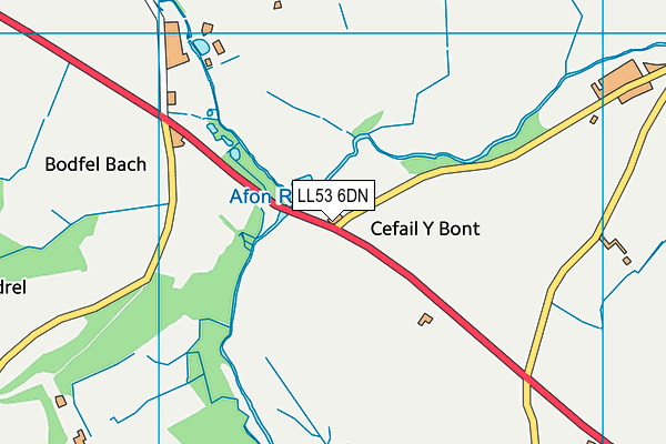 LL53 6DN map - OS VectorMap District (Ordnance Survey)