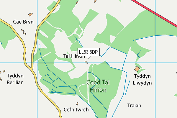 LL53 6DP map - OS VectorMap District (Ordnance Survey)