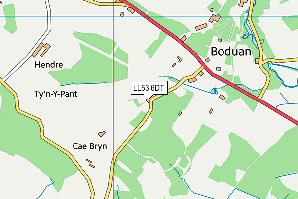 LL53 6DT map - OS VectorMap District (Ordnance Survey)