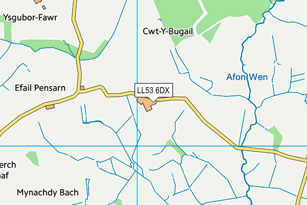 LL53 6DX map - OS VectorMap District (Ordnance Survey)