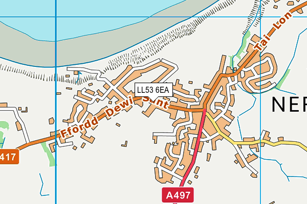 LL53 6EA map - OS VectorMap District (Ordnance Survey)
