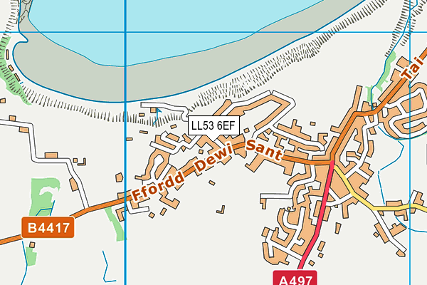 LL53 6EF map - OS VectorMap District (Ordnance Survey)
