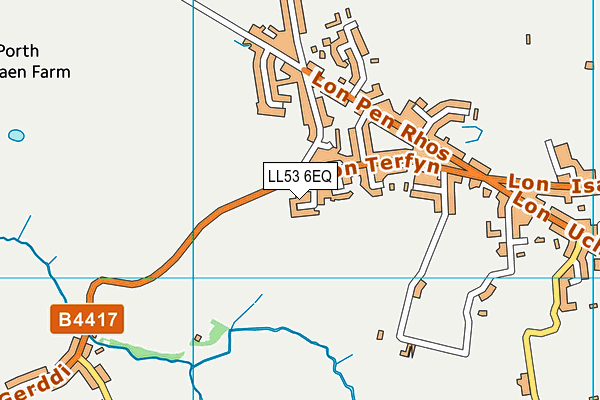 LL53 6EQ map - OS VectorMap District (Ordnance Survey)