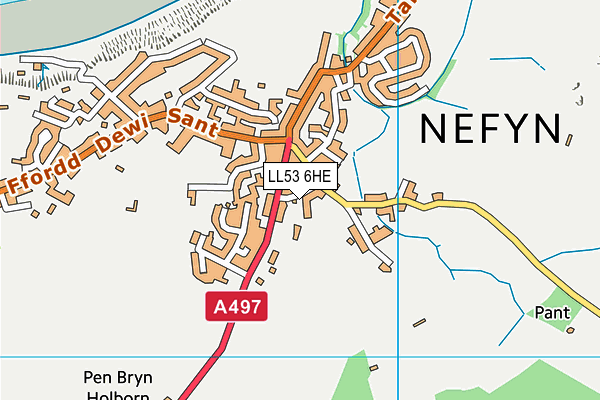 LL53 6HE map - OS VectorMap District (Ordnance Survey)