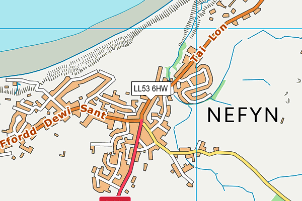 LL53 6HW map - OS VectorMap District (Ordnance Survey)