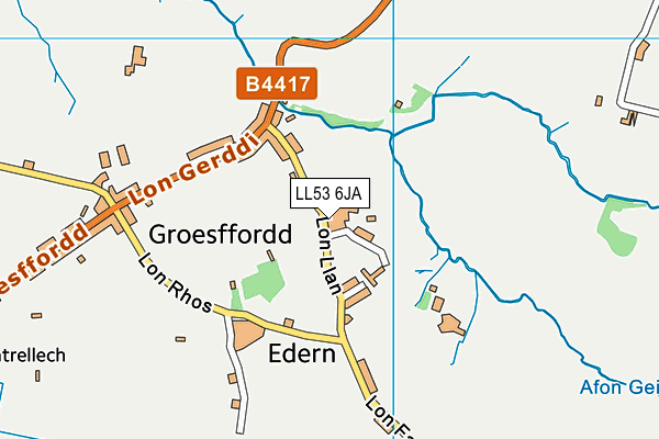 LL53 6JA map - OS VectorMap District (Ordnance Survey)