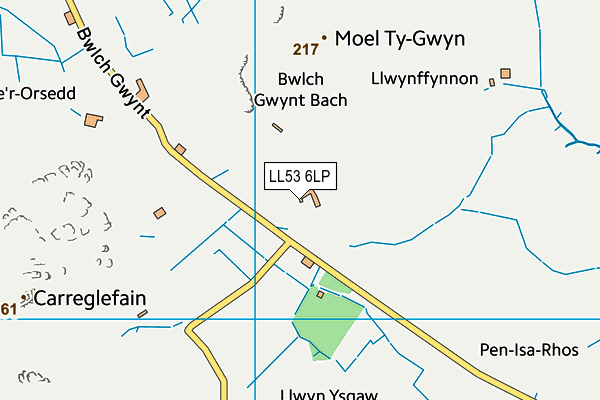 LL53 6LP map - OS VectorMap District (Ordnance Survey)