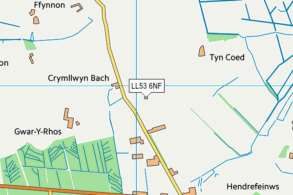 LL53 6NF map - OS VectorMap District (Ordnance Survey)