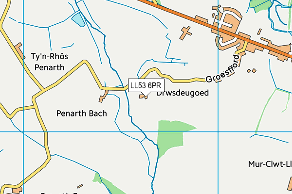 LL53 6PR map - OS VectorMap District (Ordnance Survey)
