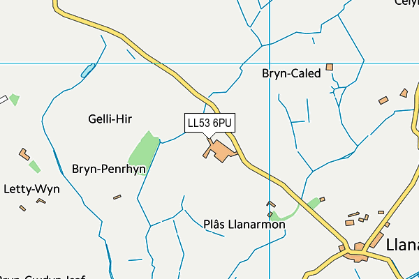 LL53 6PU map - OS VectorMap District (Ordnance Survey)