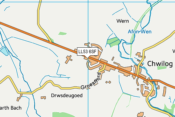LL53 6SF map - OS VectorMap District (Ordnance Survey)