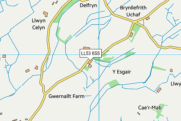 LL53 6SS map - OS VectorMap District (Ordnance Survey)