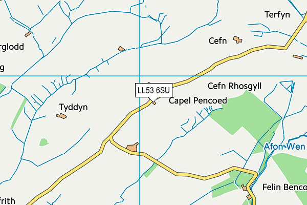 LL53 6SU map - OS VectorMap District (Ordnance Survey)