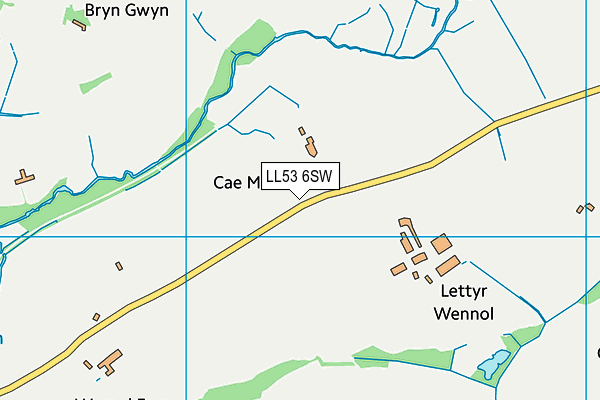 LL53 6SW map - OS VectorMap District (Ordnance Survey)